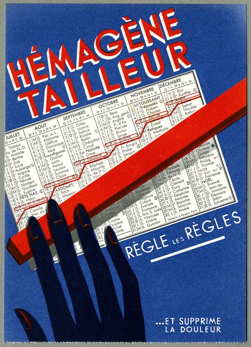 Hémagène Tailleur by Laboratoires biologiques, 1910-1950 — digital art print download