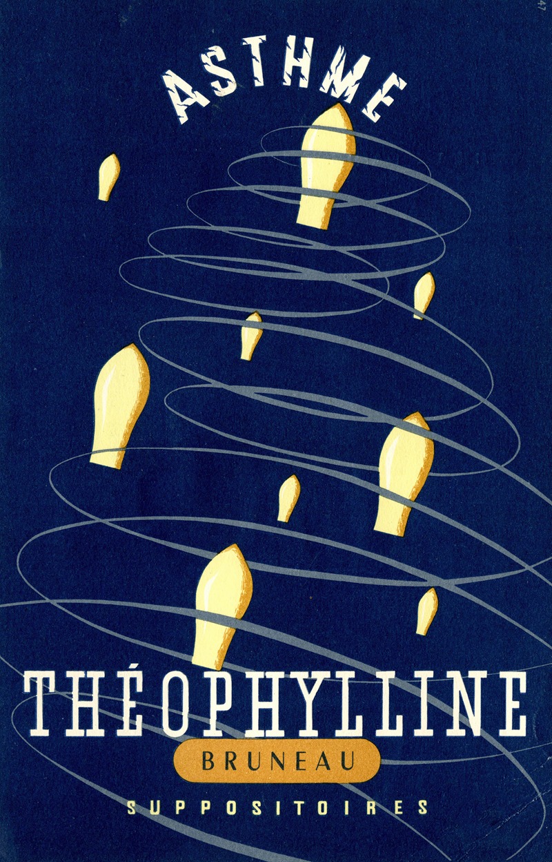 Théophylline by Laboratoires Bruneau & Cie, 1948 — digital art print download