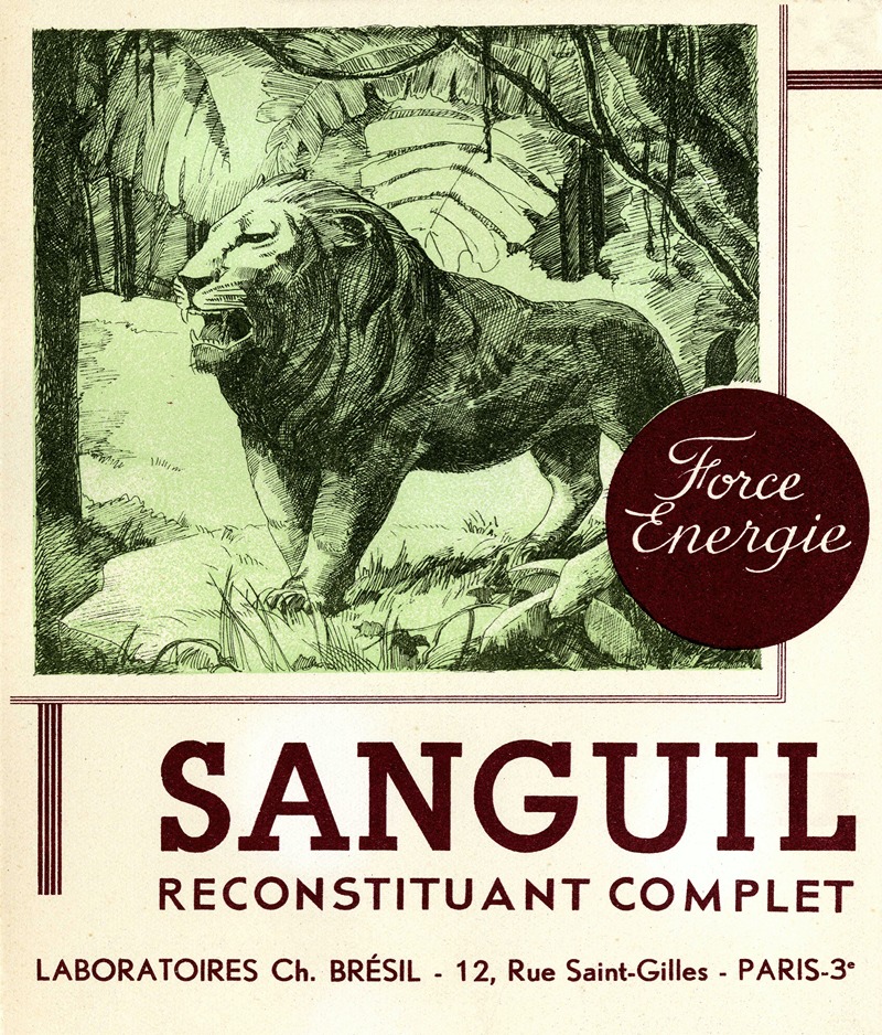 Sanguil by Laboratoires Ch. Brésil, 1910-1950 — digital art print download