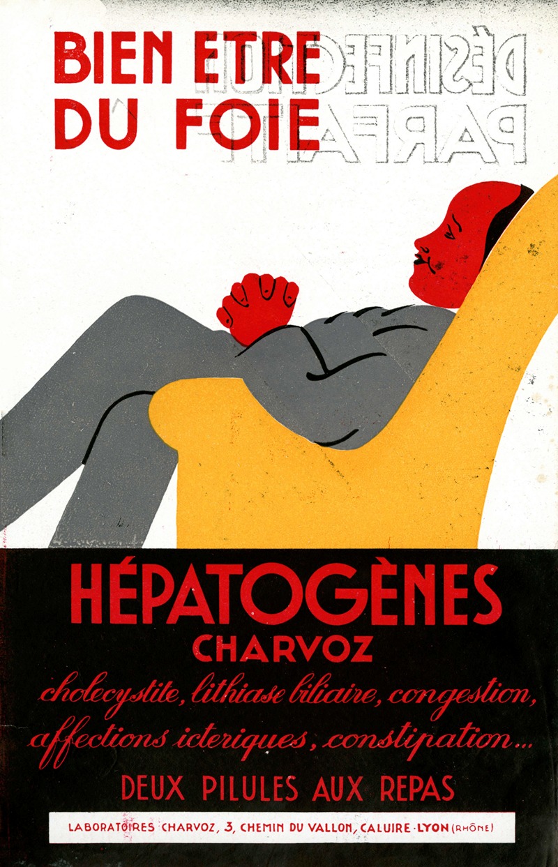 Bien être du foie by Laboratoires Charvoz, 1910-1950 — digital art print download