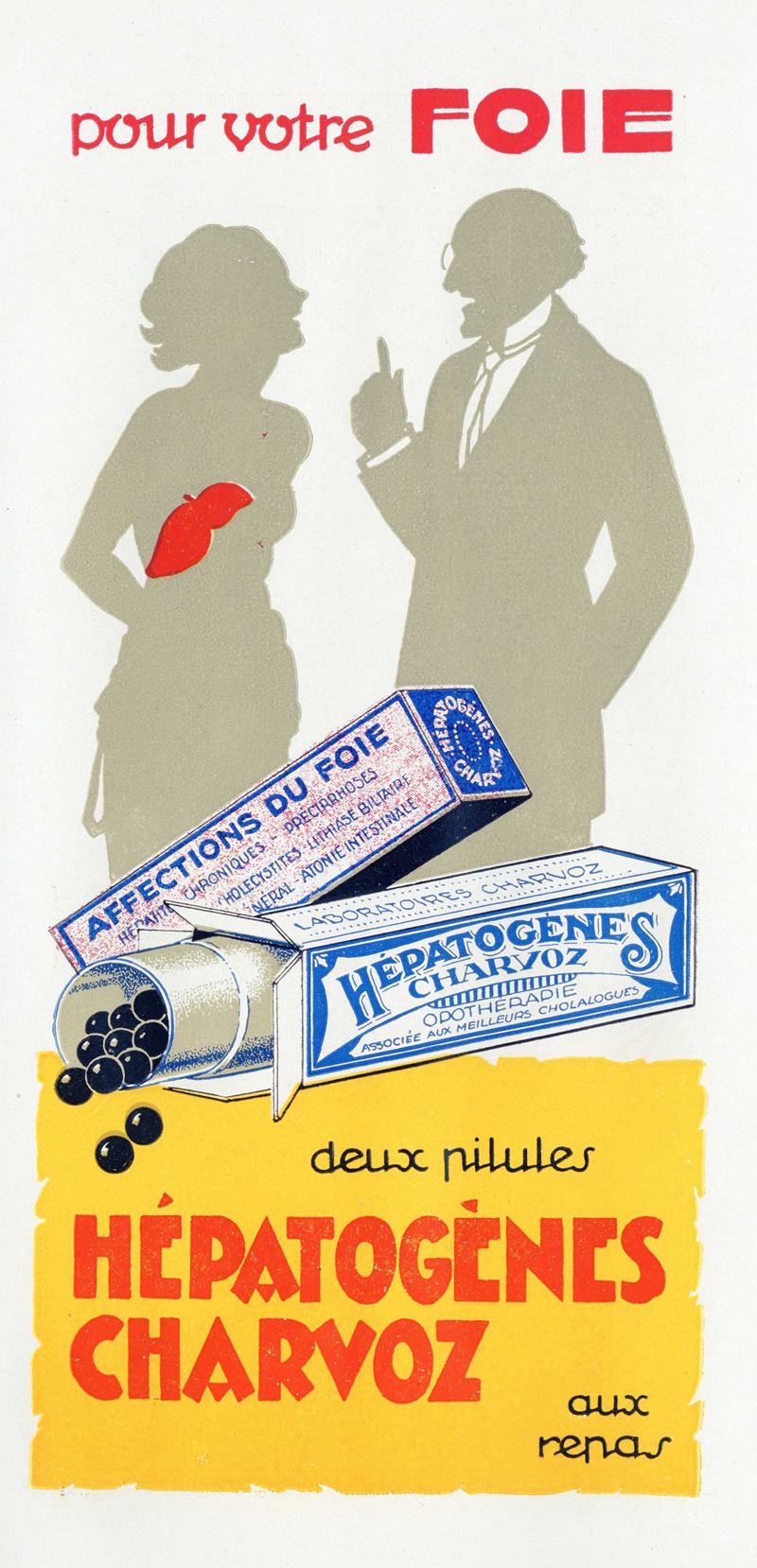 Pour votre Foie by Laboratoires Charvoz, 1932 — digital art print download