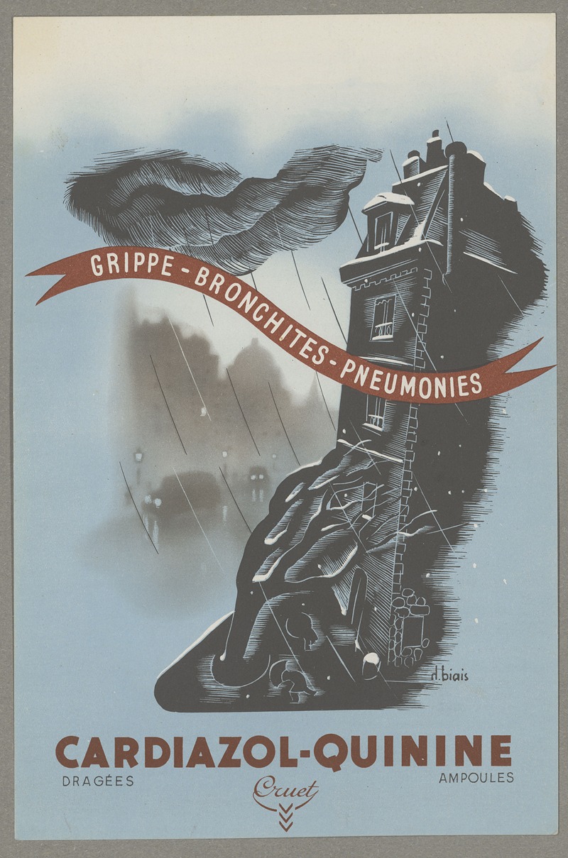 Cardiazol-Quinine by Лаборатории Крюэ, 1910-1950 — digital art print download