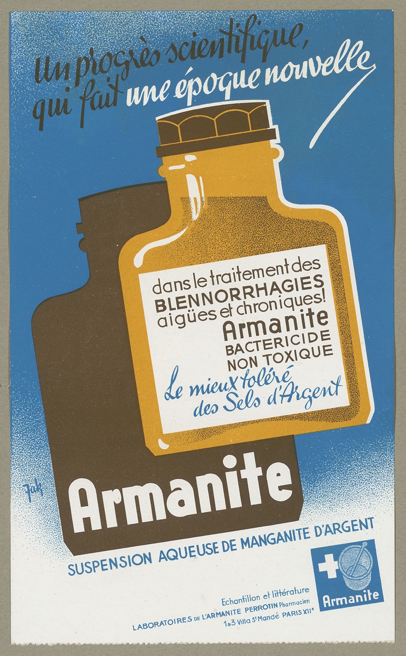 Armanite by Laboratoires de l'Armanite Perrotin, 1910-1950 — digital art print download