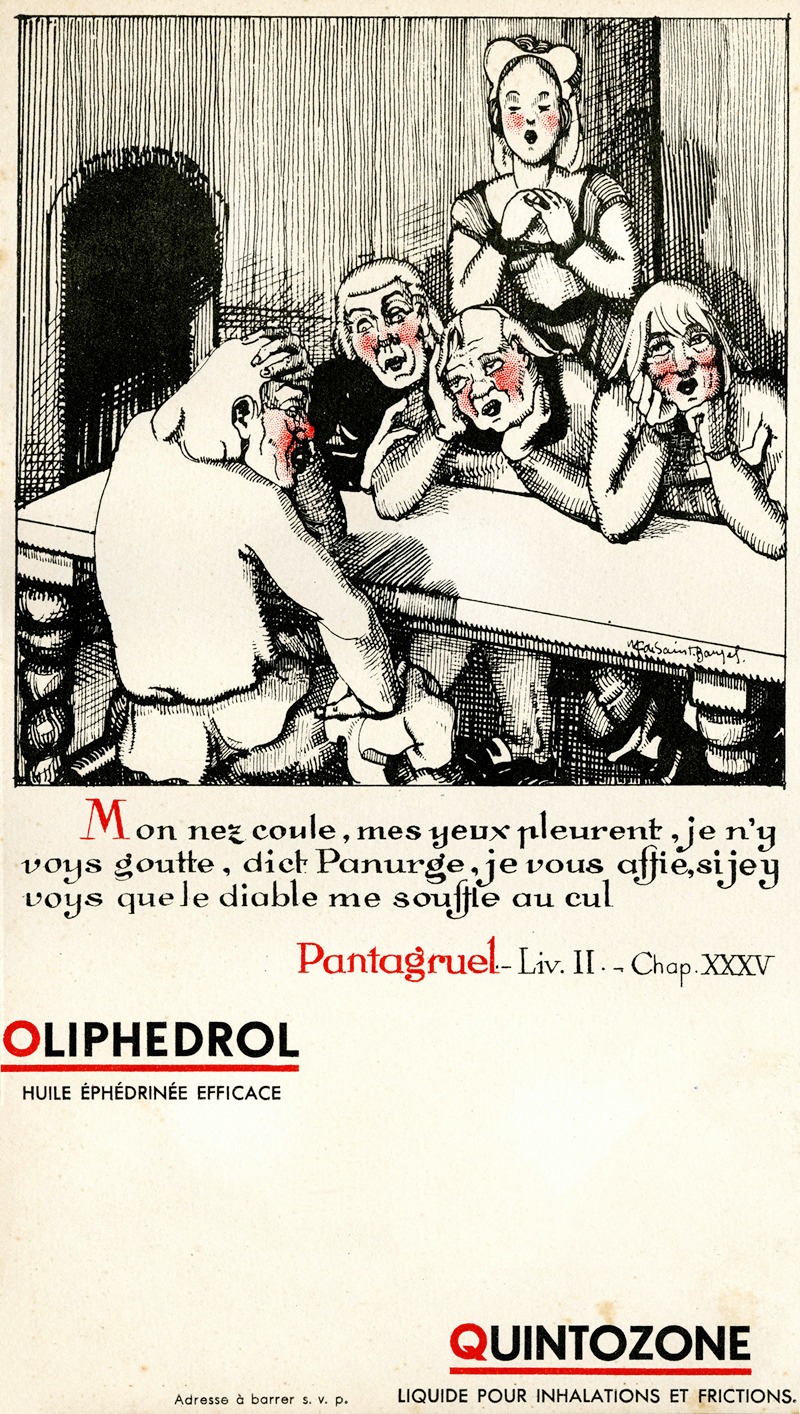 Oliphedrol, Quintozone by Laboratoires de l'Oliphedrol, 1910-1950 — digital art print download