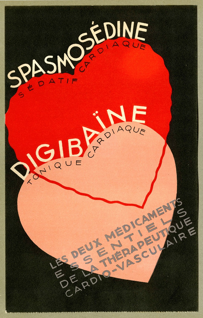 Spasmosédine by Laboratoires Deglaude, 1910-1950 — digital art print download