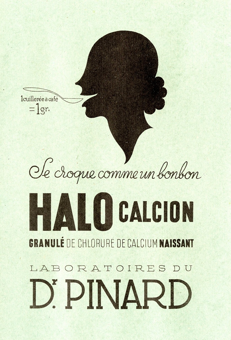 Halo Calcion by Laboratoires du docteur Pinard, 1910-1950 — digital art print download