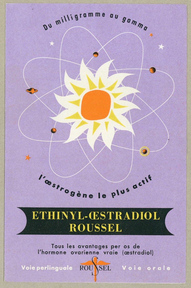 Ethinyl-Oestradiol Roussel by Laboratoires du docteur Roussel, 1910-1950 — digital art print download