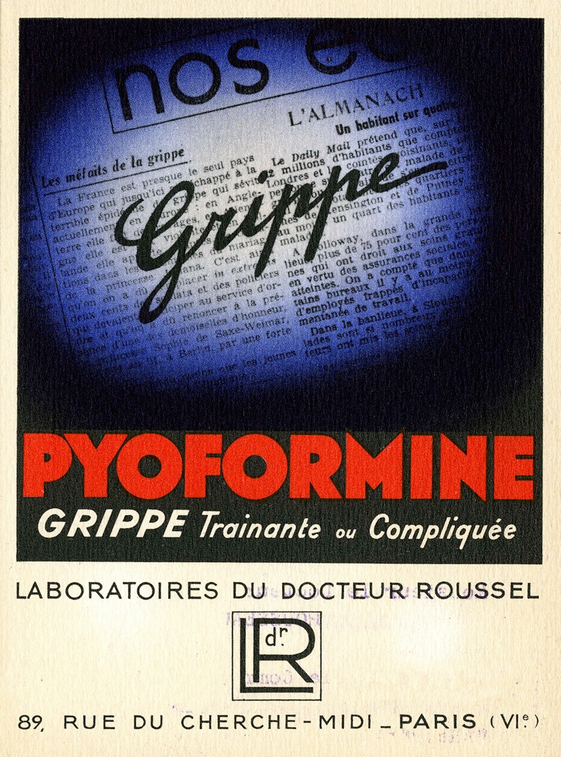 Pyoformine by Laboratoires du docteur Roussel, 1910-1950 — digital art print download