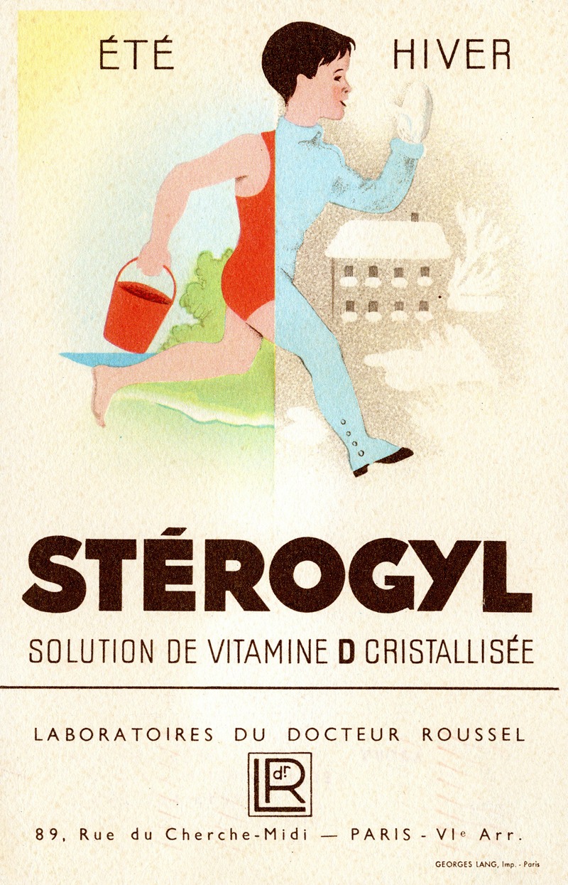 Stérogyl by Laboratoires du docteur Roussel, 1939 — digital art print download