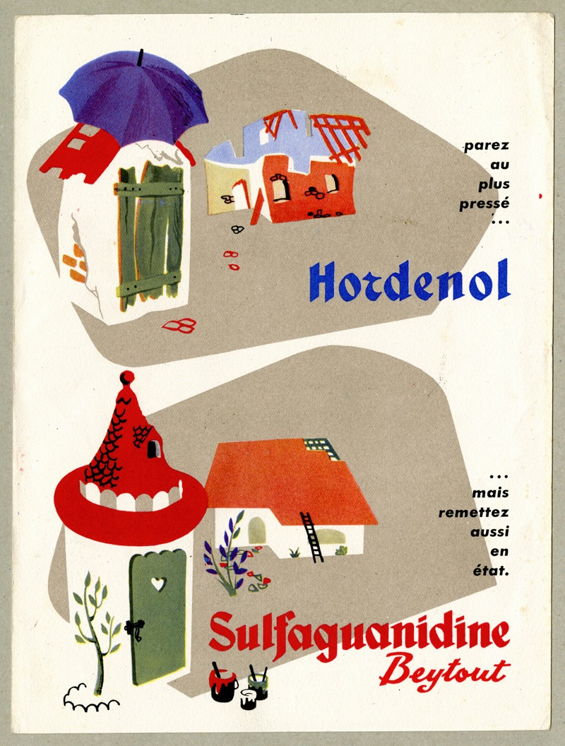 Hordenol, Sulfaguanidine by Laboratoires G. Beytout, 1910-1950 — digital art print download