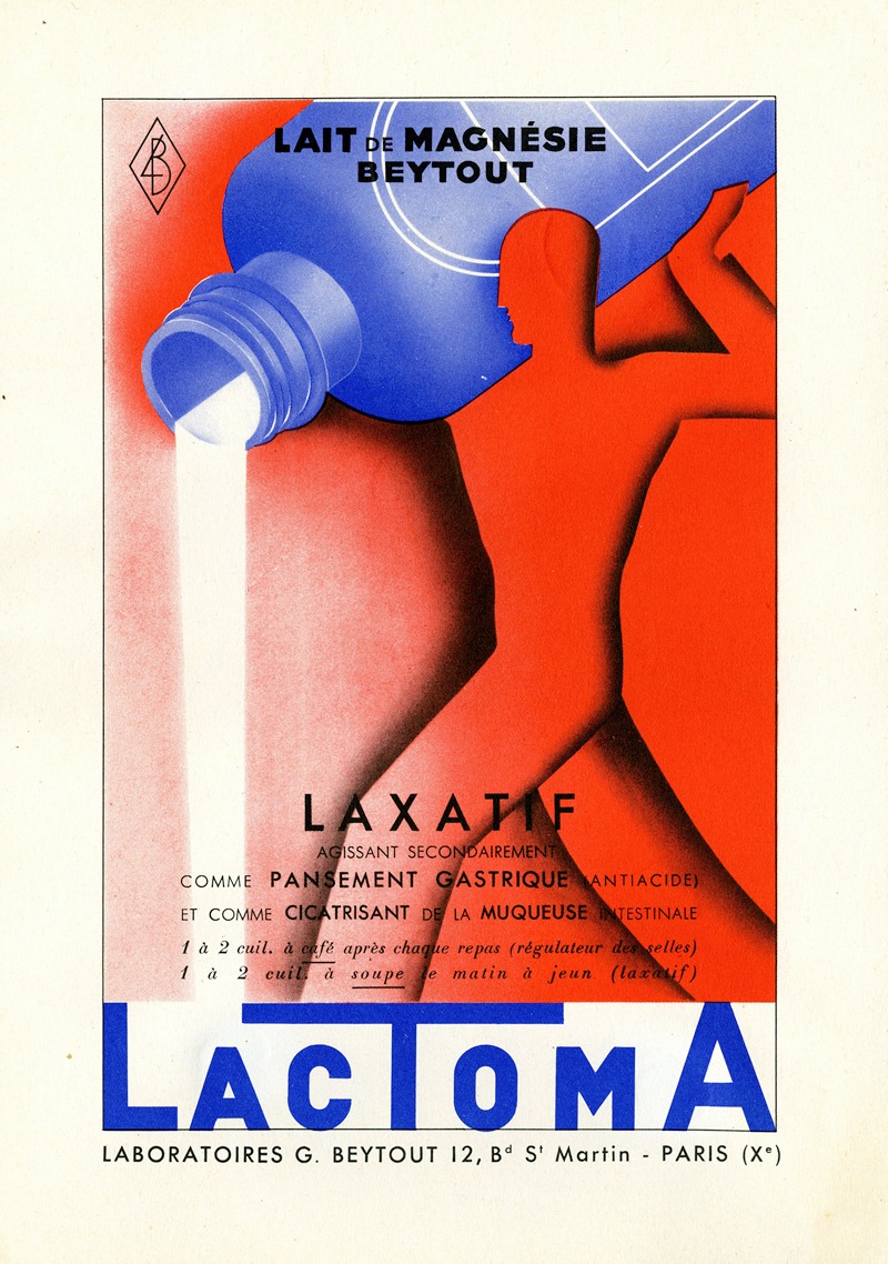 Lactoma by Laboratoires G. Beytout, 1910-1950 — digital art print download