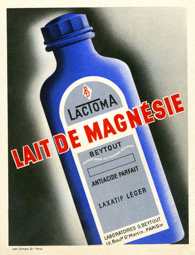 Lait de magnésie by Laboratoires G. Beytout, 1910-1950 — digital art print download