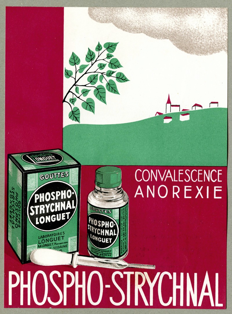 Phospho-Strychnal by Laboratoires Longuet, 1910-1950 — digital art print download