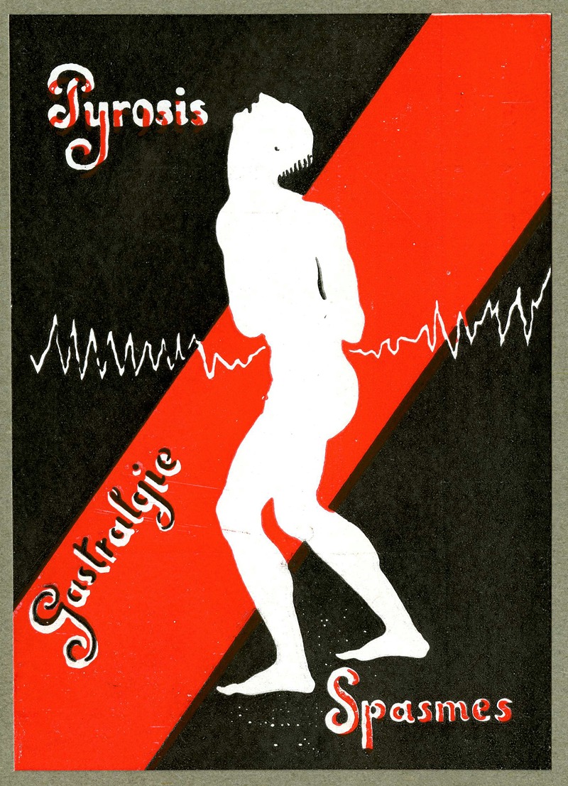 Pyrosis, gastralgie, spasmes by Laboratoires Mialhe, 1910-1950 — digital art print download