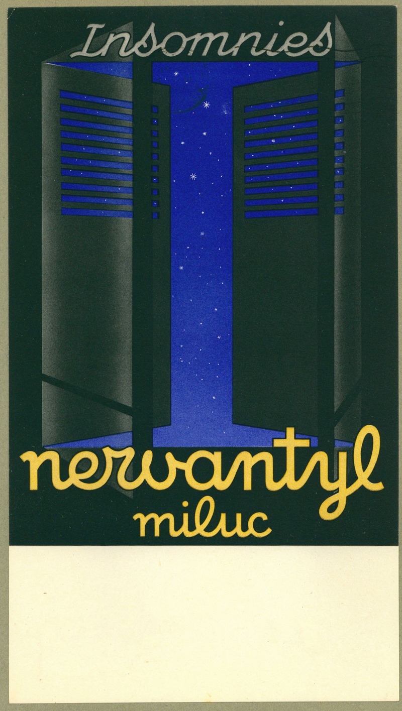 Nervantyl by Laboratoires Miluc, 1910-1950 — digital art print download