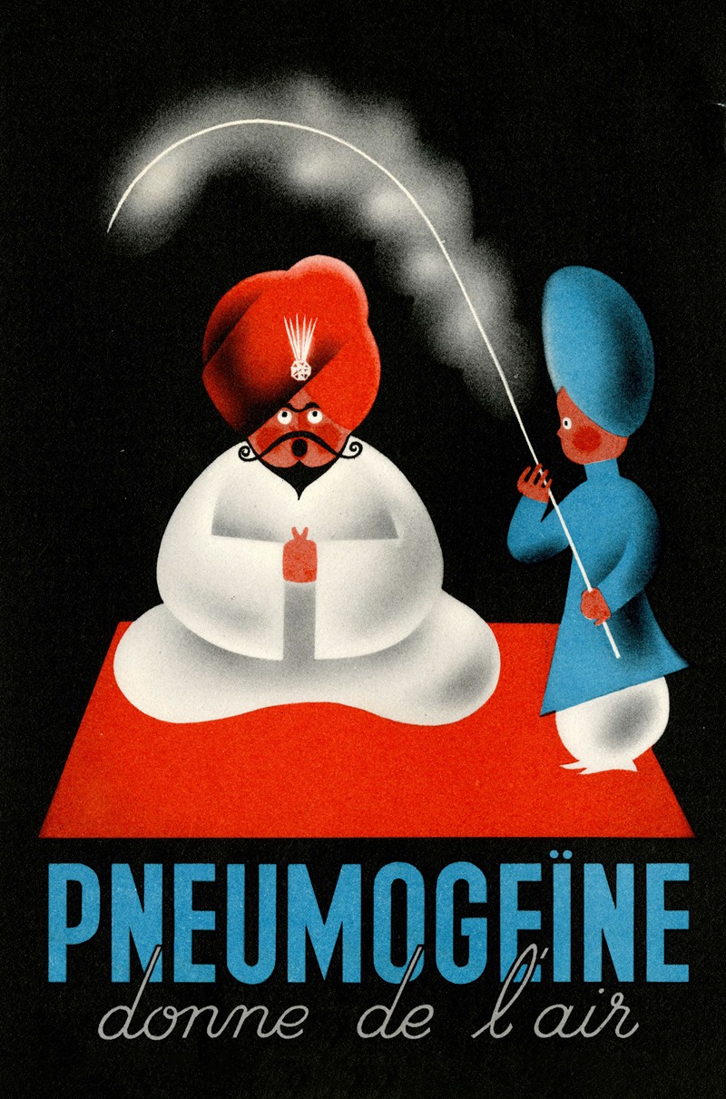 Pneumogéïne by Laboratoires Renard, 1950 — digital art print download