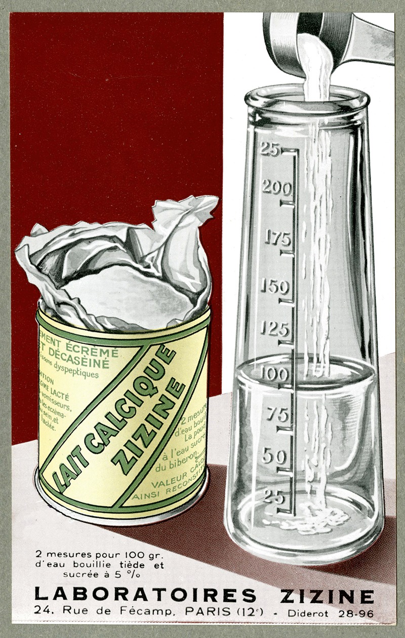 Lait calcique Zizine — Laboratoires Zizine