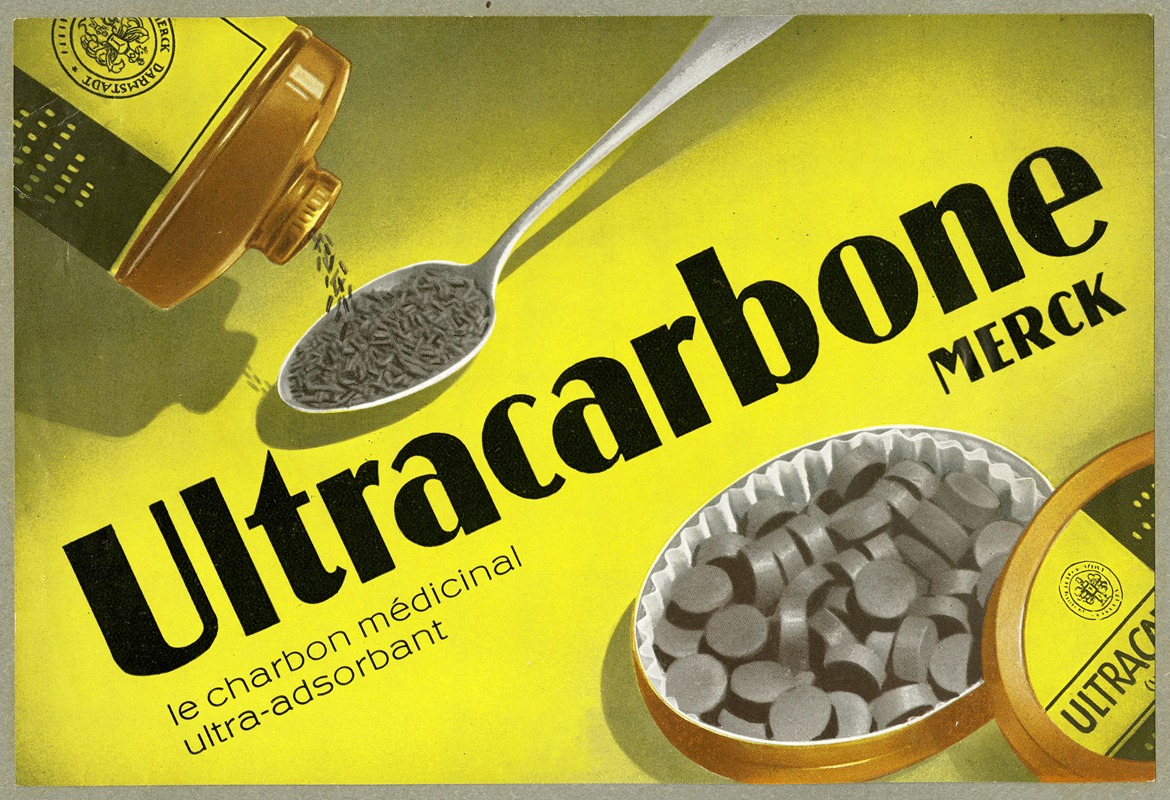 Ultracarbone by Merck, 1910-1950 — digital art print download