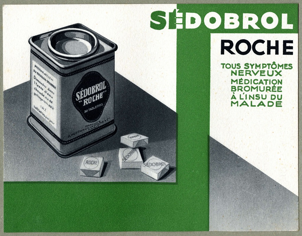 Sédobrol by Produits F. Hoffmann-La Roche & Cie, 1910-1950 — digital art print download