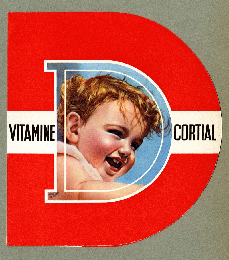 Vitamine D Cortial by René Le Texier, 1910-1950 — digital art print download