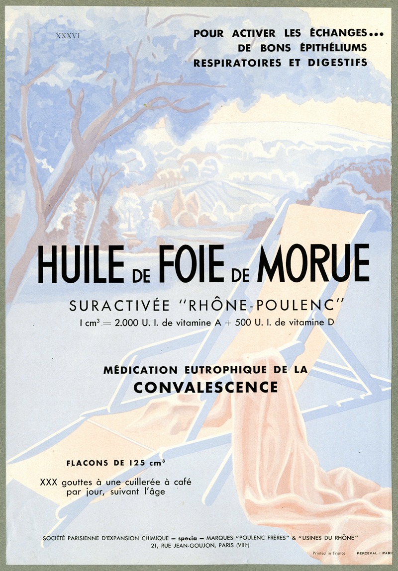 Huile de foie de morue 2 by Specia, 1910-1950 — digital art print download