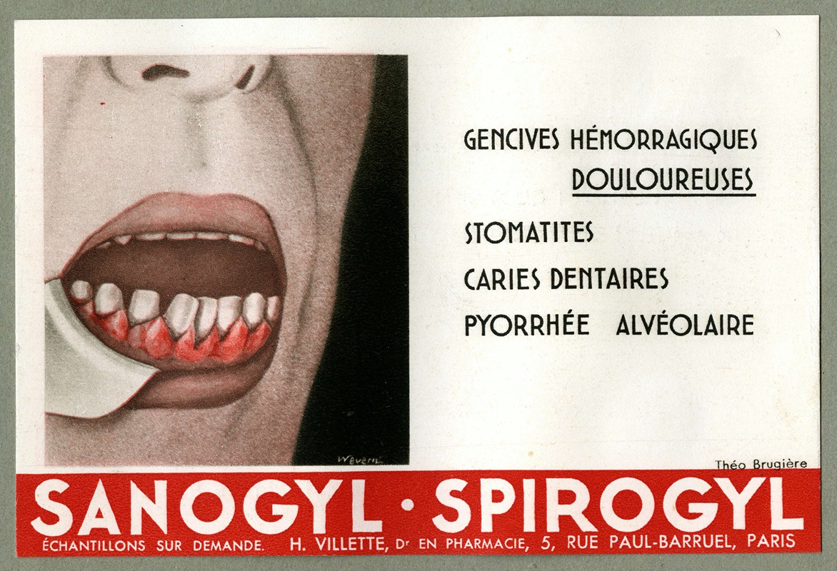 Sanogyl, Spirogyl by Théo Brugière, 1910-1950 — digital art print download