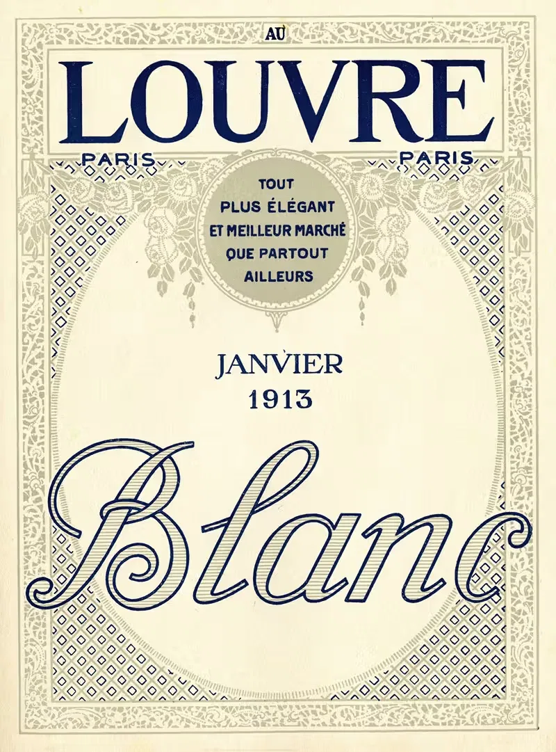 Au Louvre – Blanc by Anonymous, 1913 — digital art print download