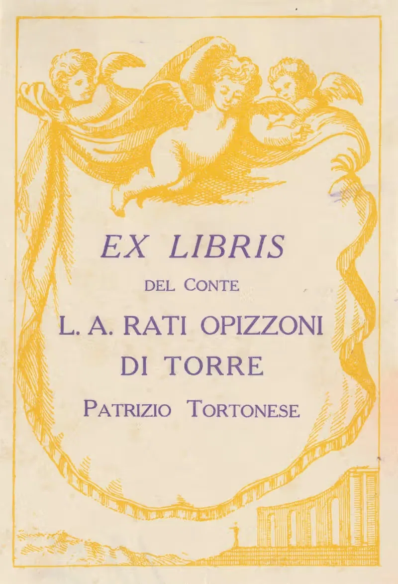 Ex libris van L.A. Rati Opizzoni di Torre — Anonymous
