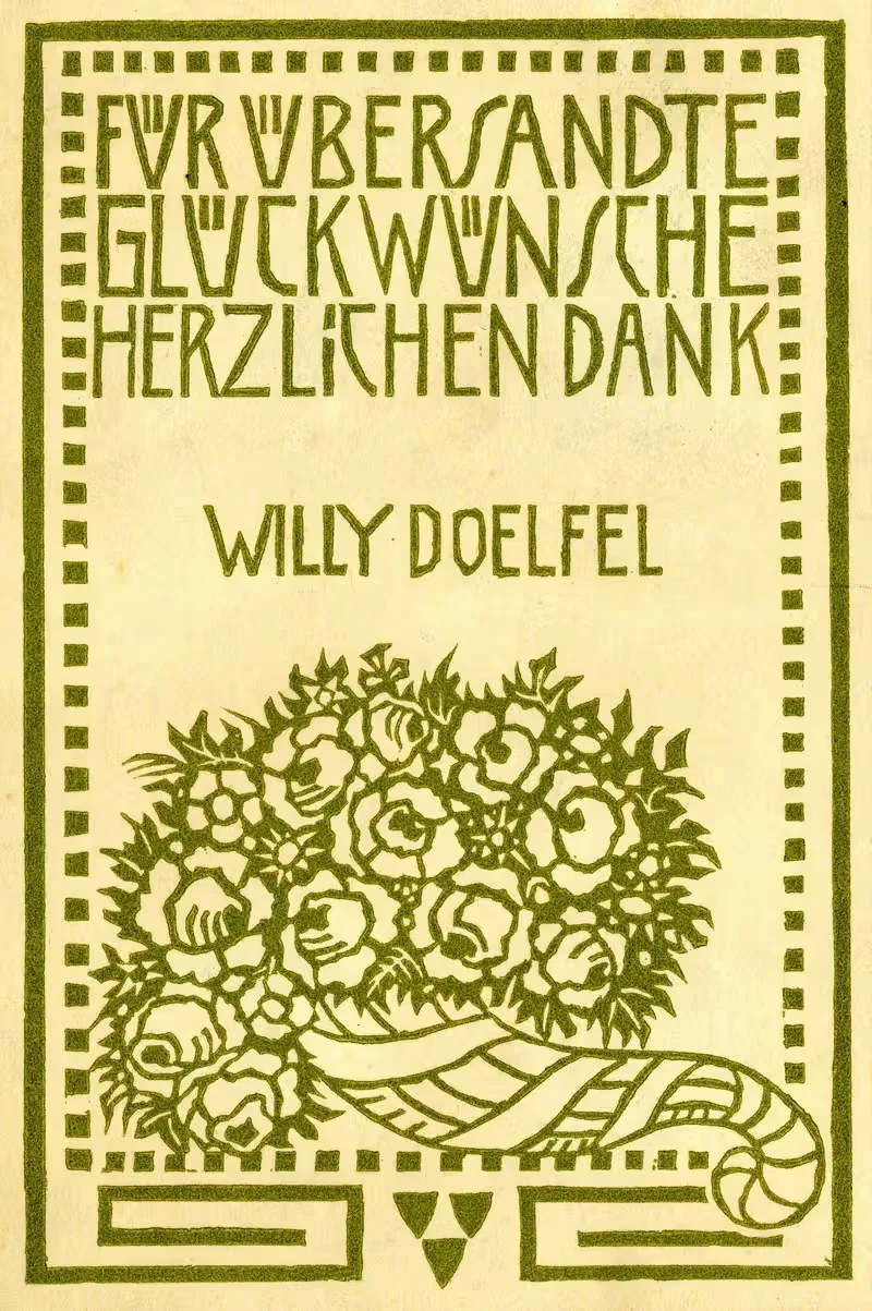 Für übersandte Glückwünsche herzlichen Dank — Anonymous