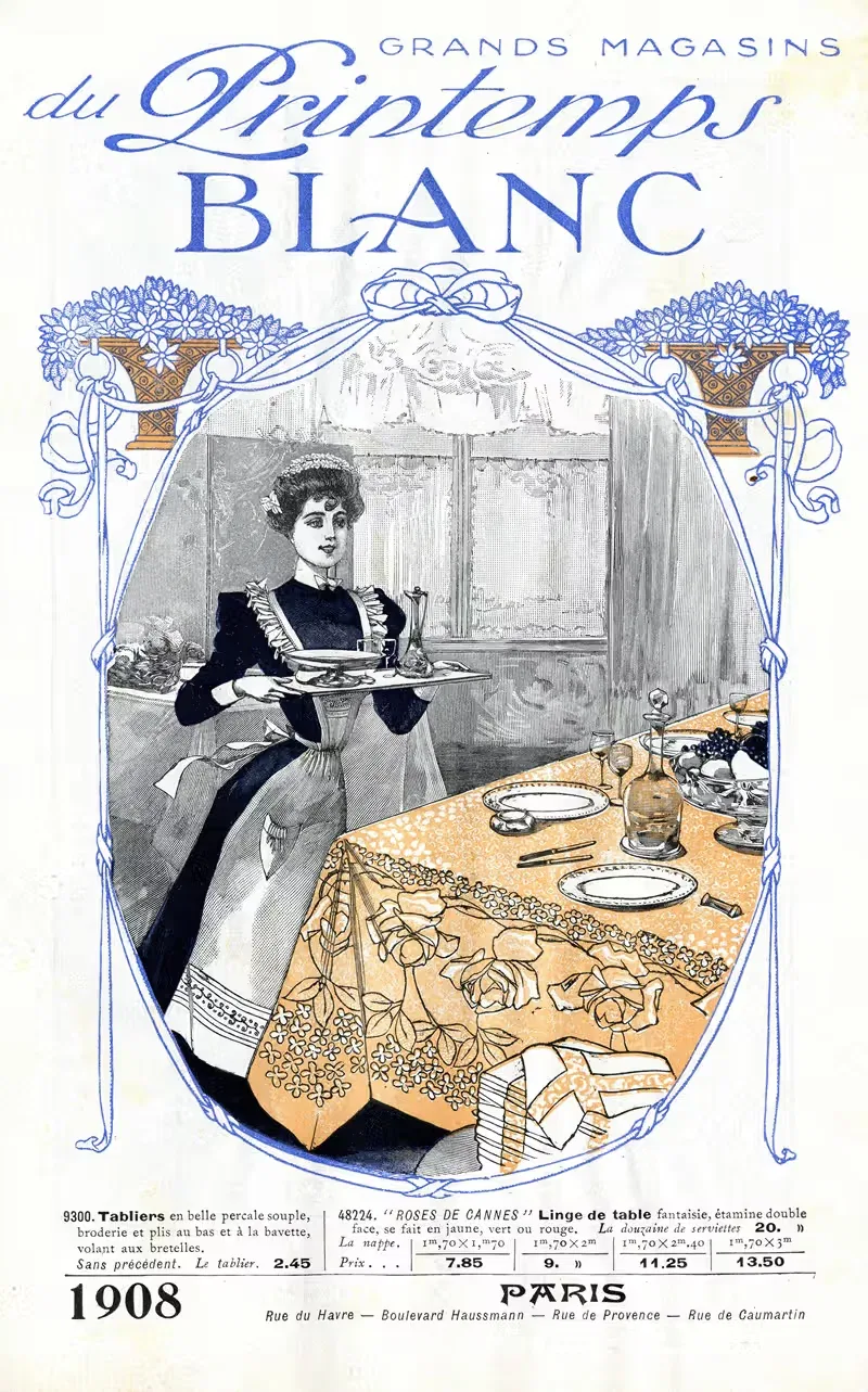 Гранд-магазины дю Прентемпс – Белый by Аноним, 1908 — digital art print download