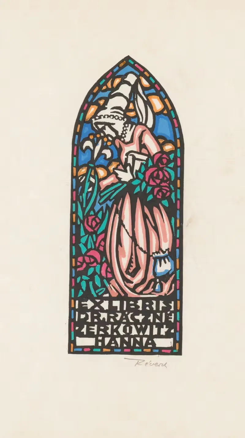 Экслибрис Ханны Рацне Зеркowitz by Корнел Ревеш, 1932 — digital art print download