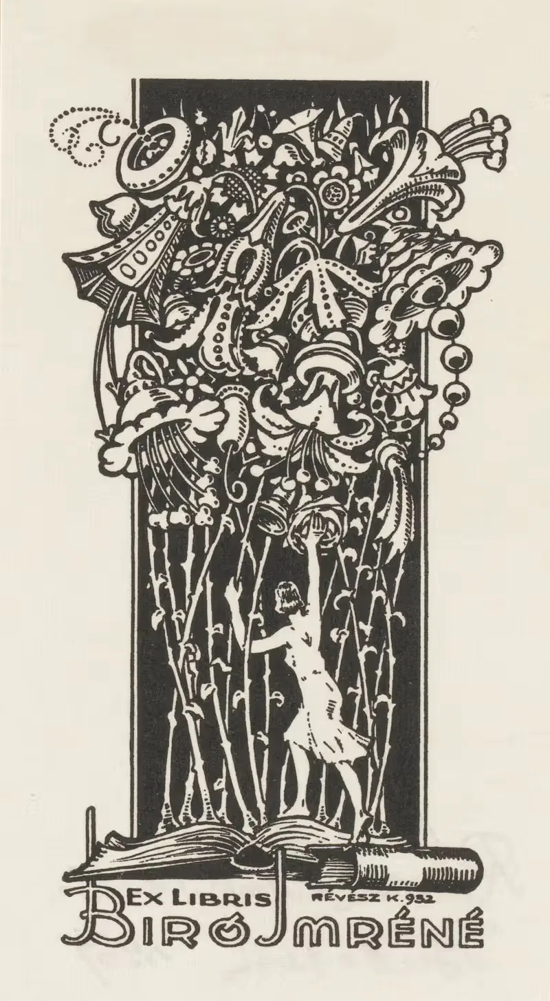Экслибрис Имрэнэ Биро by Корнел Ревеш, 1932 — digital art print download