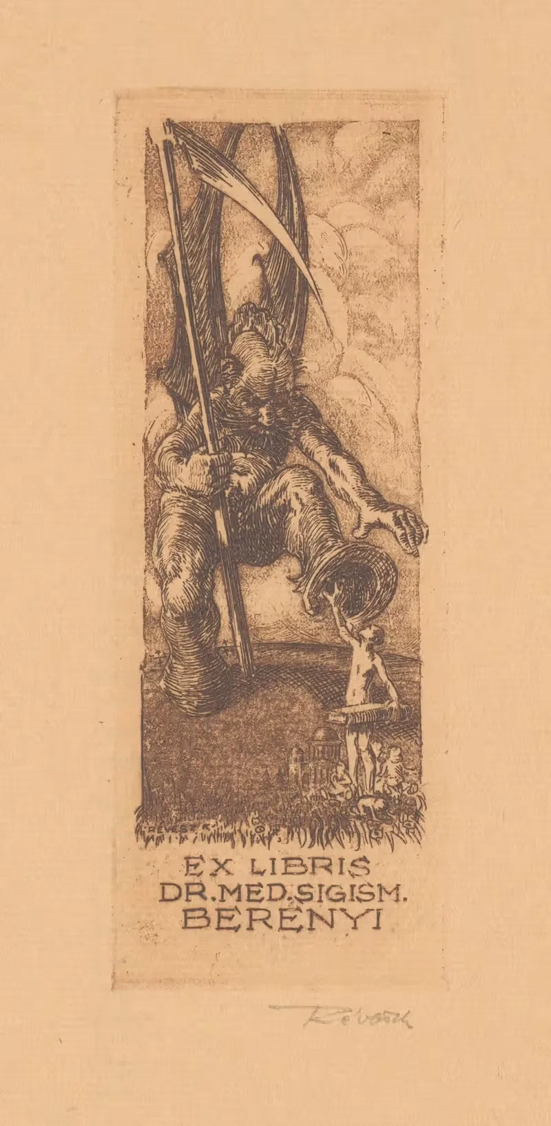 Экслибрис Ван Сигизмунда Берени by Корнел Ревеш, 1932 — digital art print download