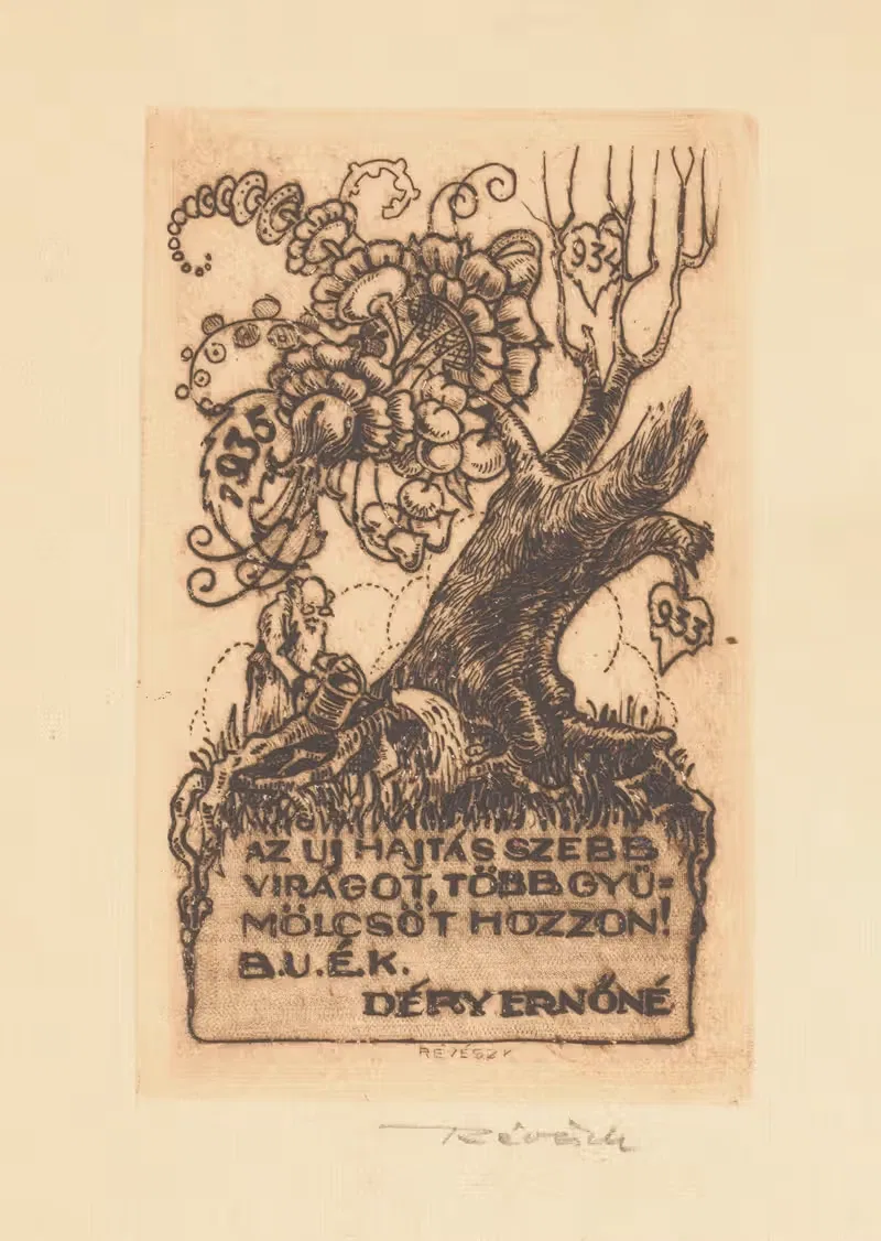 Nieuwjaarswens van Ernöné Déry — Kornél Révész