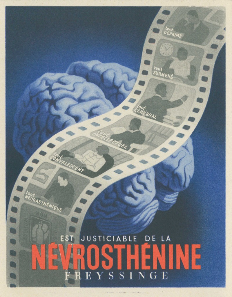 Nevrosthenine by Laboratoire Freyssinge, 1910-1950 — digital art print download