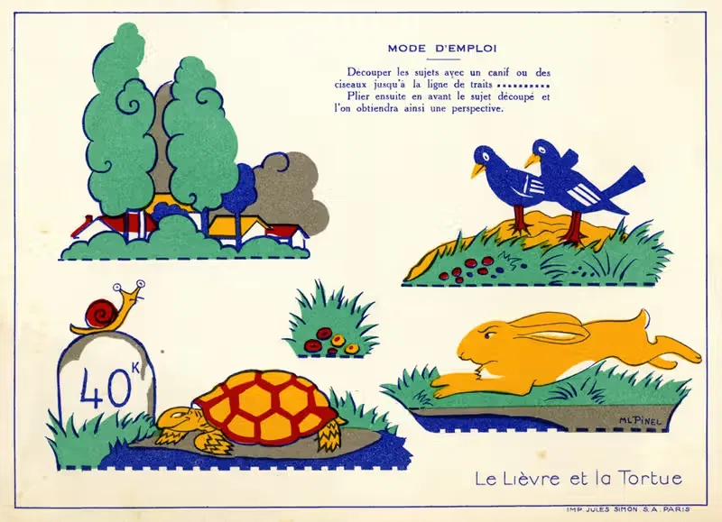 Le lièvre et la tortue — Marie-Louise Pinel