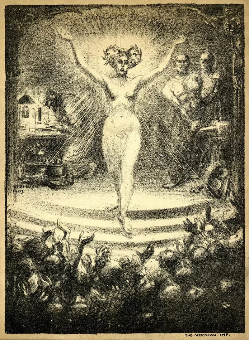 Научная работа by Теофиль Александр Стенлен, 1903 — digital art print download
