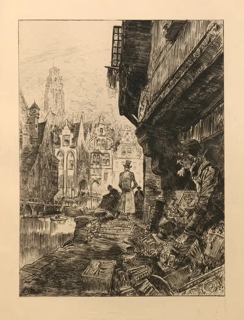 Библиотекарь-гипнотизёр by Альберт Робида, 1895 — digital art print download