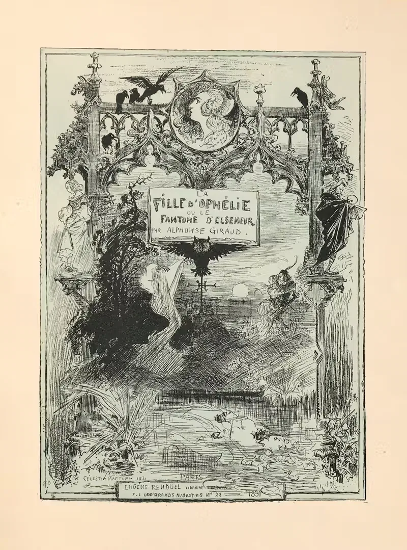 Неизвестные романтики. by Альберт Робида, 1895 — digital art print download