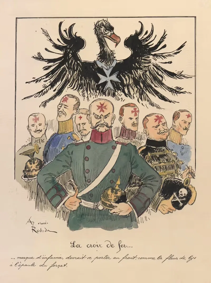 Железный крест…знак позора… by Альберт Робида, 1914-1918 — digital art print download