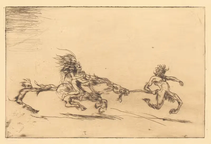Охота на фавнов by Альберт Вельти, 1910 — digital art print download