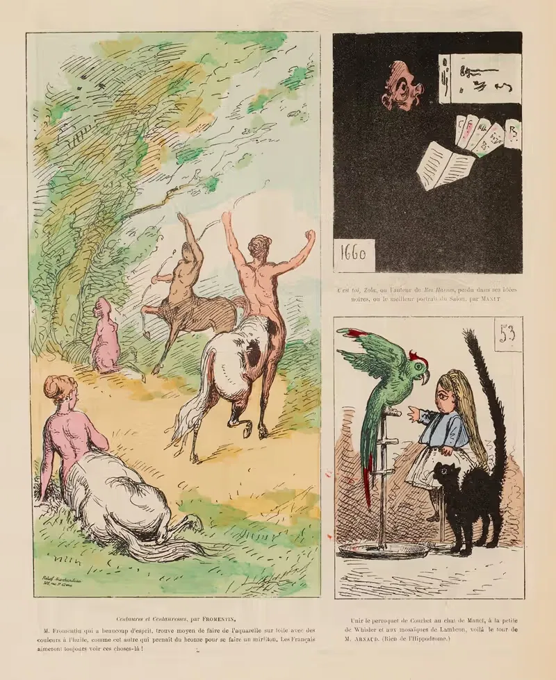 Centaures et centauresses, par Fromentin Manet M. Arnaud — André Gill