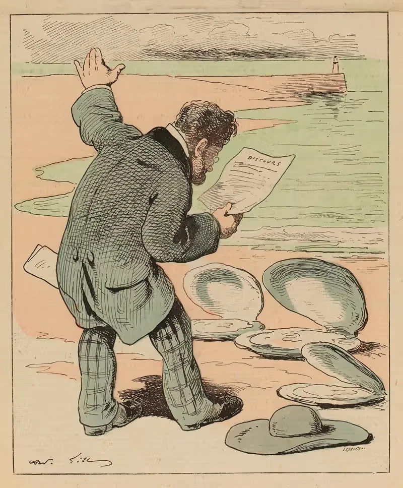 Conférence intime by André Gill, 1875 — digital art print download