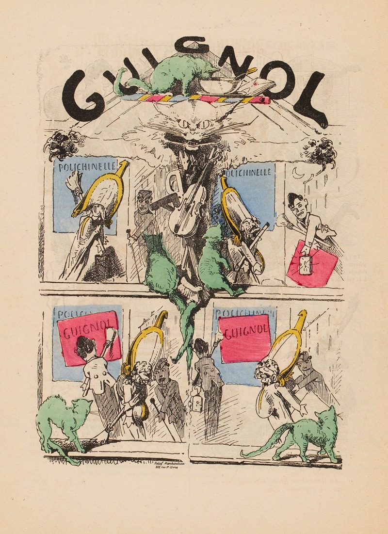 Guignol by André Gill, 1869 — digital art print download