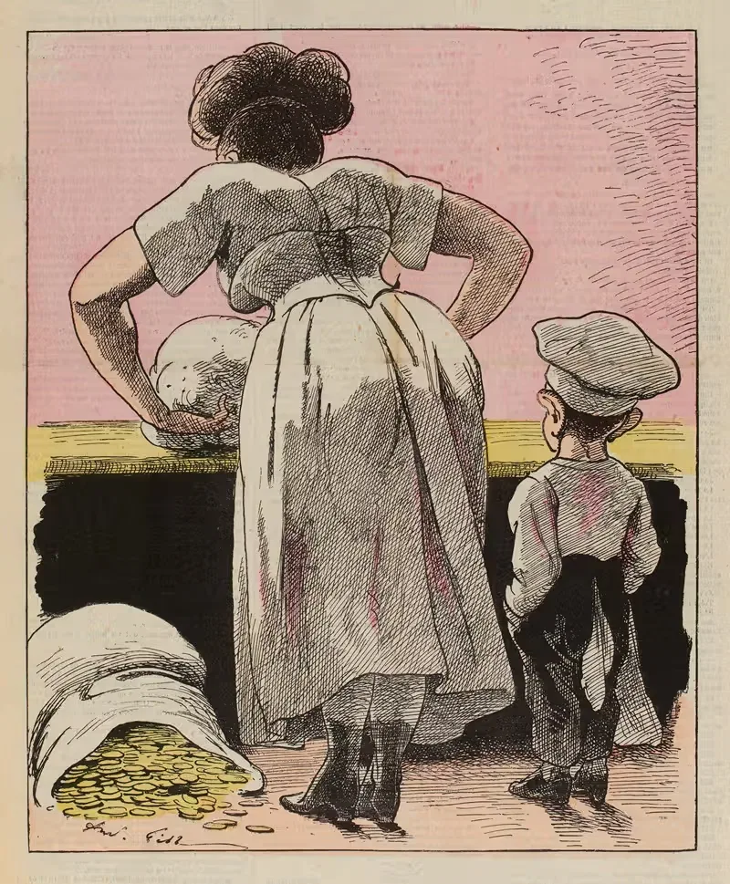 Булочница by Андре Жилл, 1875 — digital art print download