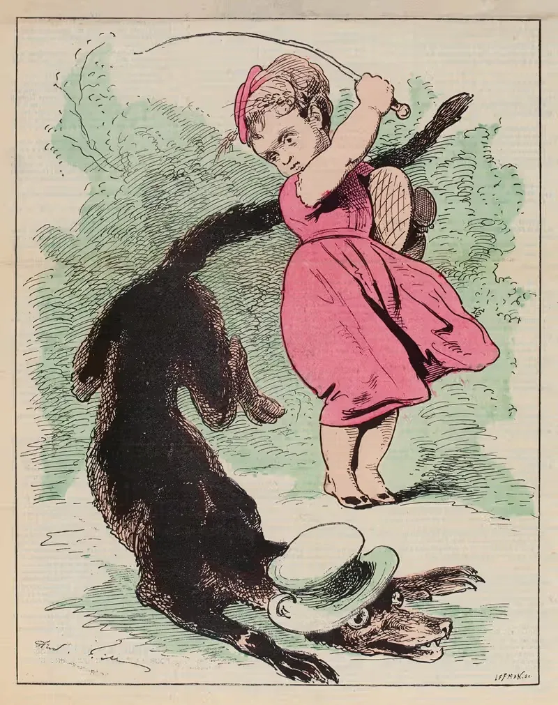 Месть Красной Шапочки by Андре Жилл, 1875 — digital art print download