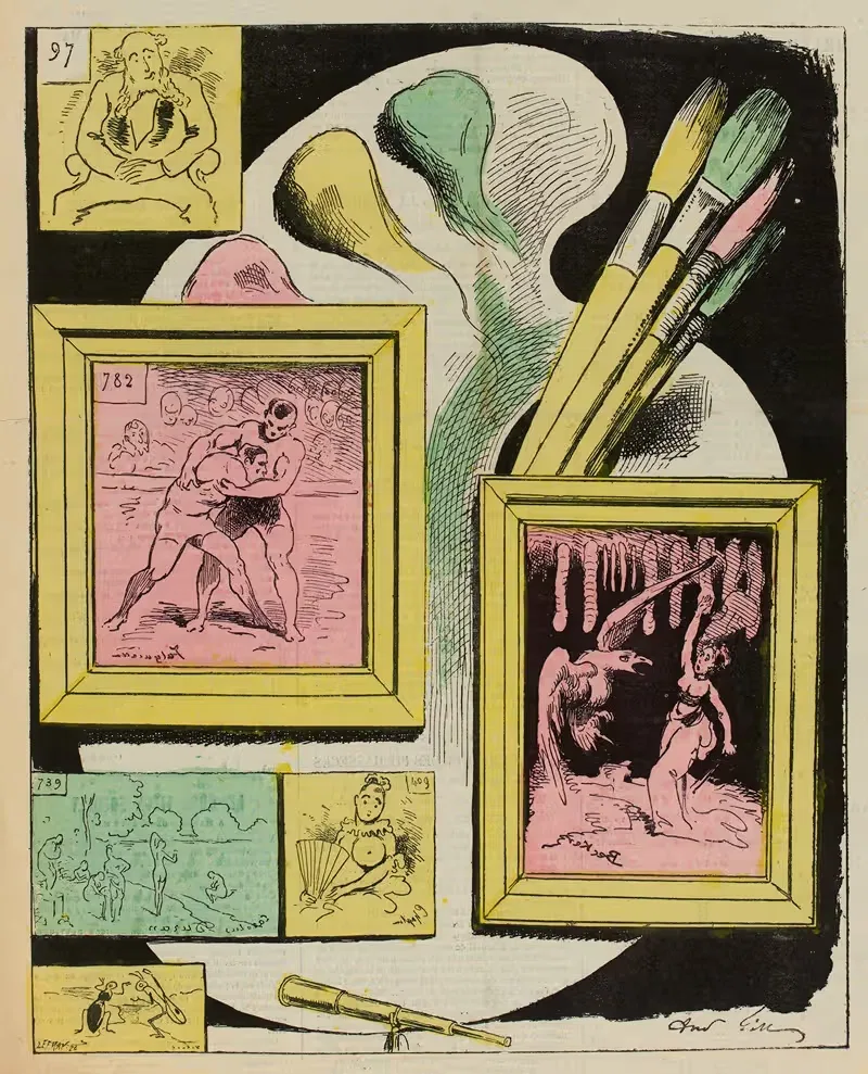 Le Salon de 1875. Distribution des récompenses — André Gill