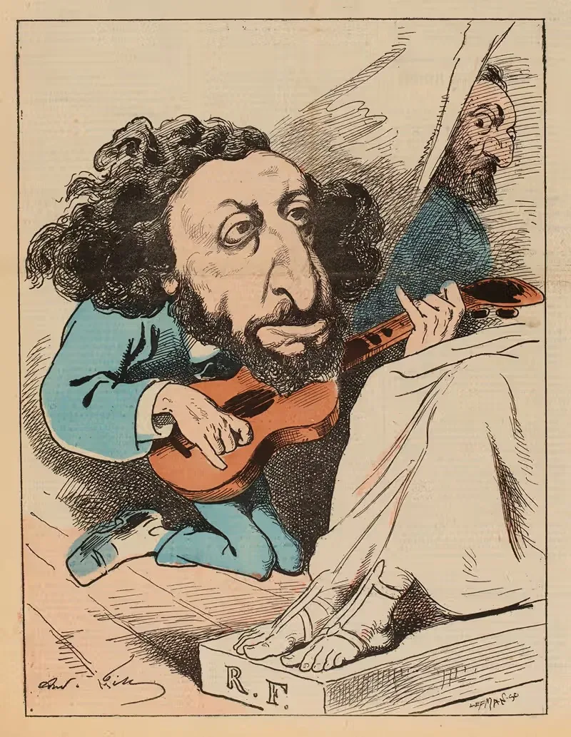M.Naquet by André Gill, 1875 — digital art print download