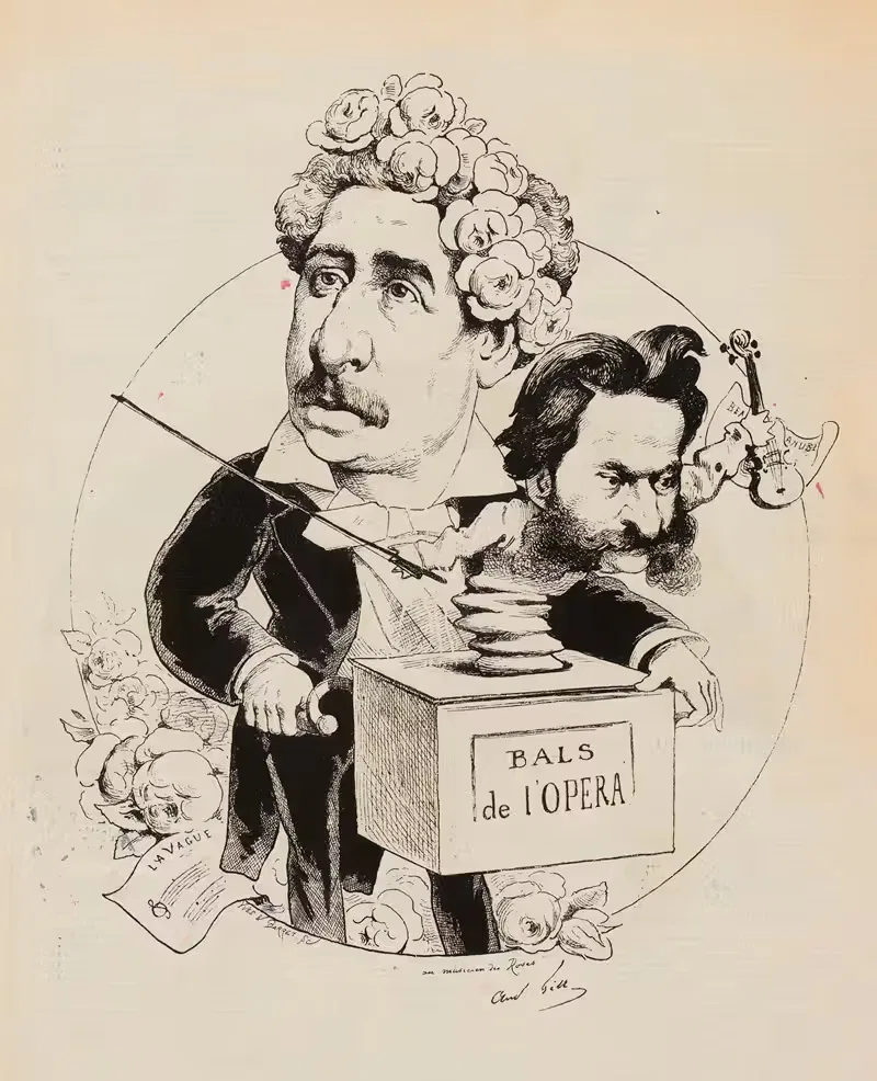 Olivier Métra Johann Strauss — André Gill