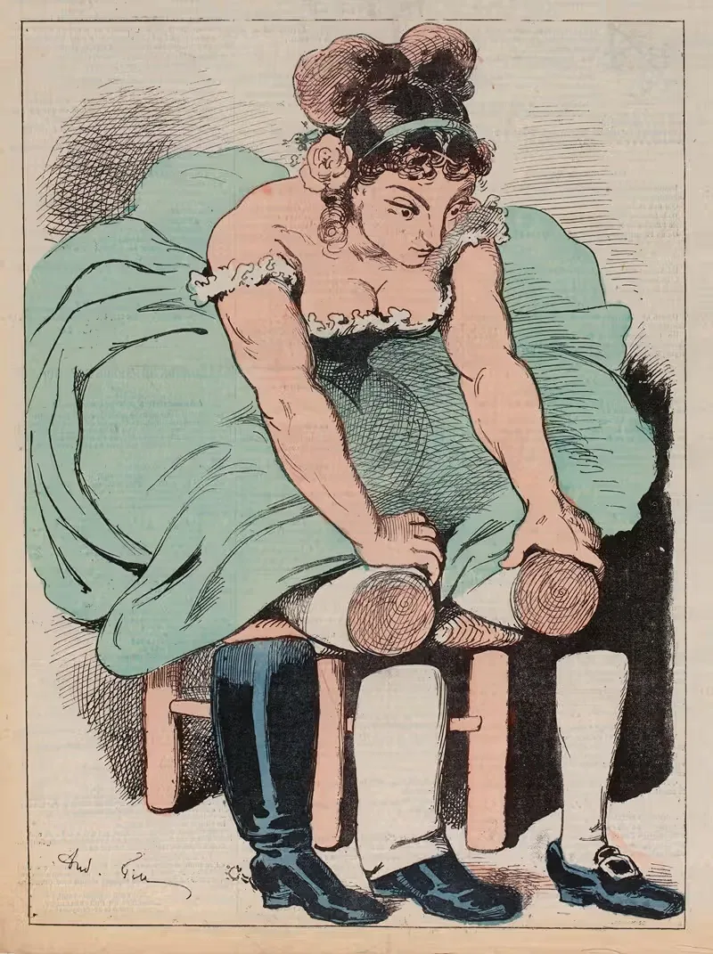 На каком ноге танцевать by Андре Жилл, 1874 — digital art print download